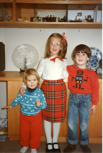 Rachel, Cathie and Adam, c1985