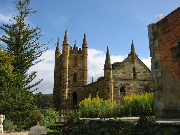 A ruined church, part of an old penal settlement.