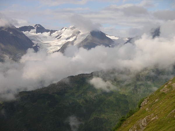 Looking down from a mountain observatory. 