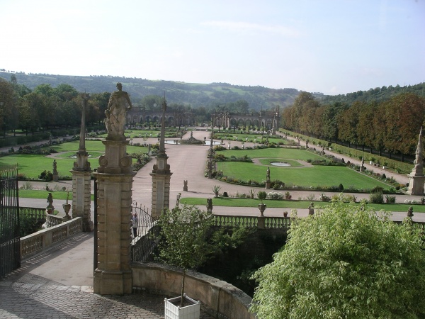 View of the palace gardens.