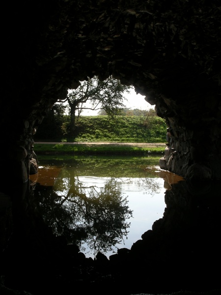 Man-made Grotto, carefully designed to frame a beautiful view.