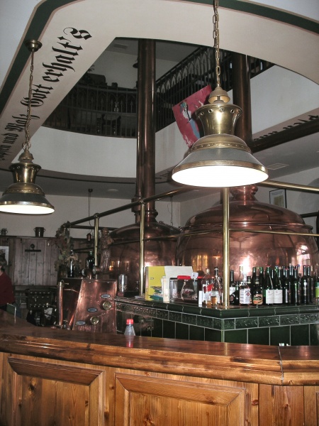 The hotel we stayed at was a working brewery, a fact that the gentlemen seemed to appreciate! This is the bar, with the brewing equipment.