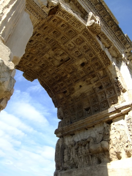 Ancient archway near the Colosseum.