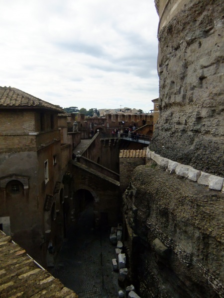 Looking down from Castel Sant'Angelo - showing the many layers built up over hundreds of years.