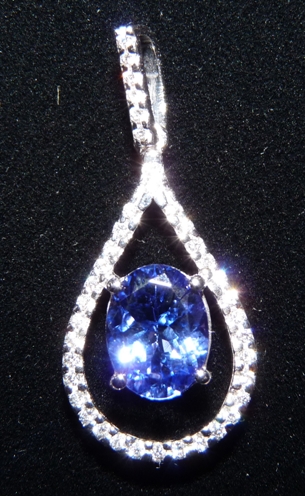 Tanzanite and diamonds in 18ct white gold