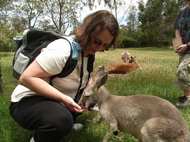 Rena gets up close and personal with the locals