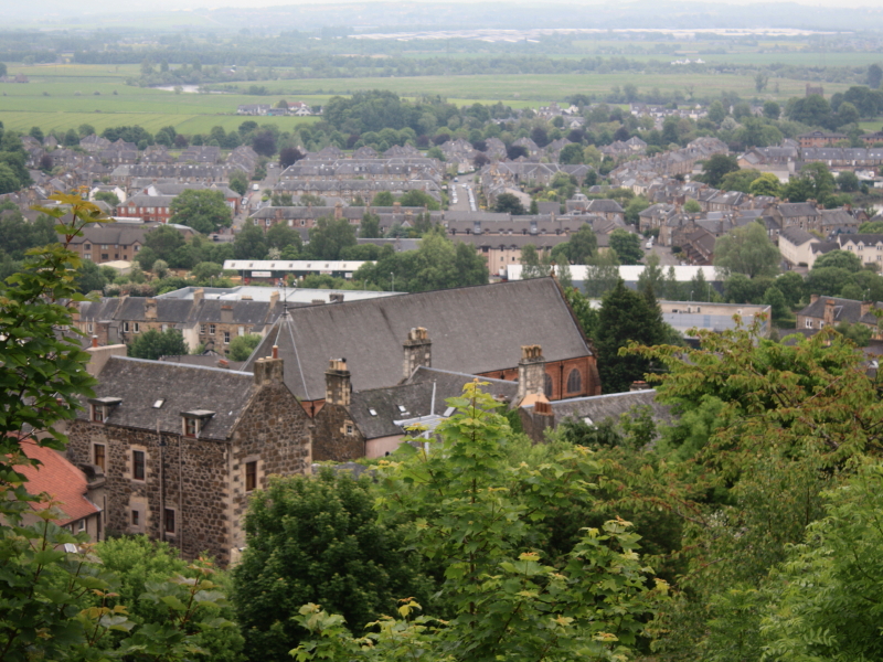 view over Stirling from castle car park