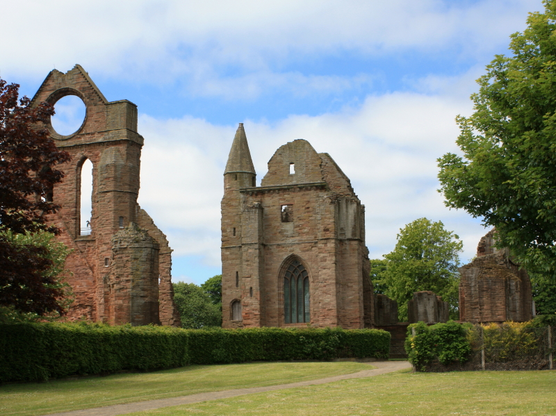 Red sandstone from the cliffs nearby was used to build Arbroath Abbey
http://news.bbc.co.uk/local/taysideandcentralscotland/hi/people_and_places/religion_and_ethics/newsid_8395000/8395721.stm