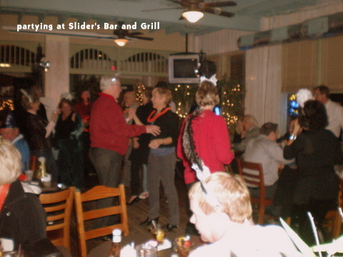 Great live music at Slider's Restaurant.  We actually made it until midnight this year - for the first time in at least a decade!