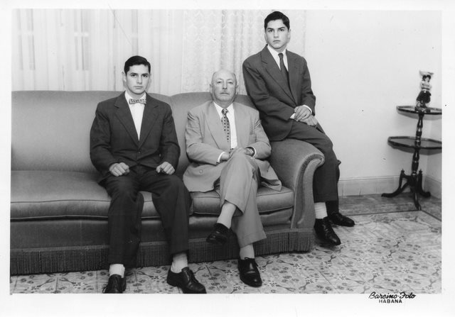 Jaime, his father and Alvaro (one of Jaime's brothers).  Taken when they lived in Havana, Cuba (pre-Castro)!