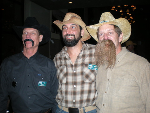 Trip leader Corky (left) and two of his hairy friends.