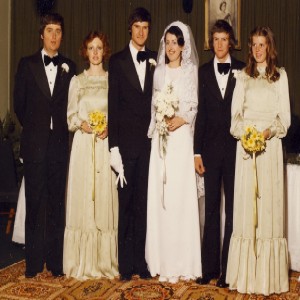 My wedding, 3rd July, 1976.