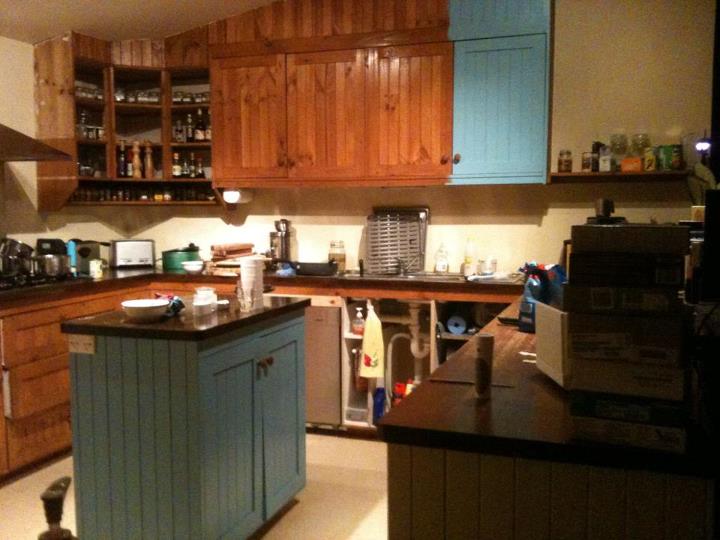 Slowly, slowly painting the kitchen cupboards. Need to get them done before the floor goes down...