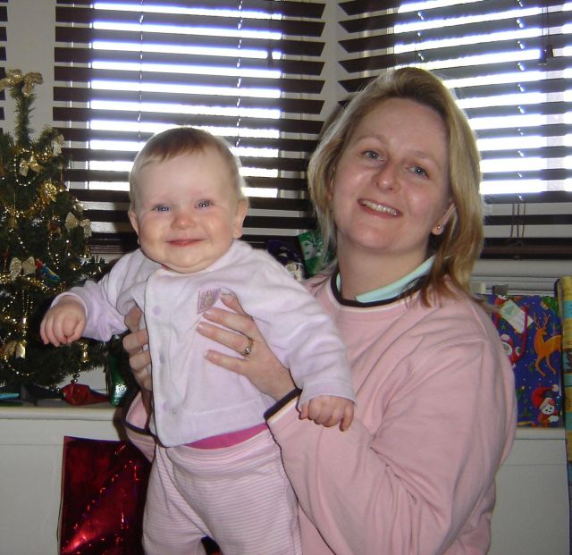 A lovely smiling, Lizzie & Jemma last Christmas