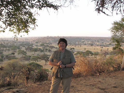 Me just outside our tent in Tarangire.  It was on this site that we were charged by a warthog the day before.  Killed by a warthog...  I'd never live that one down...