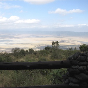 View of the Ngorongoro Crater from our room.