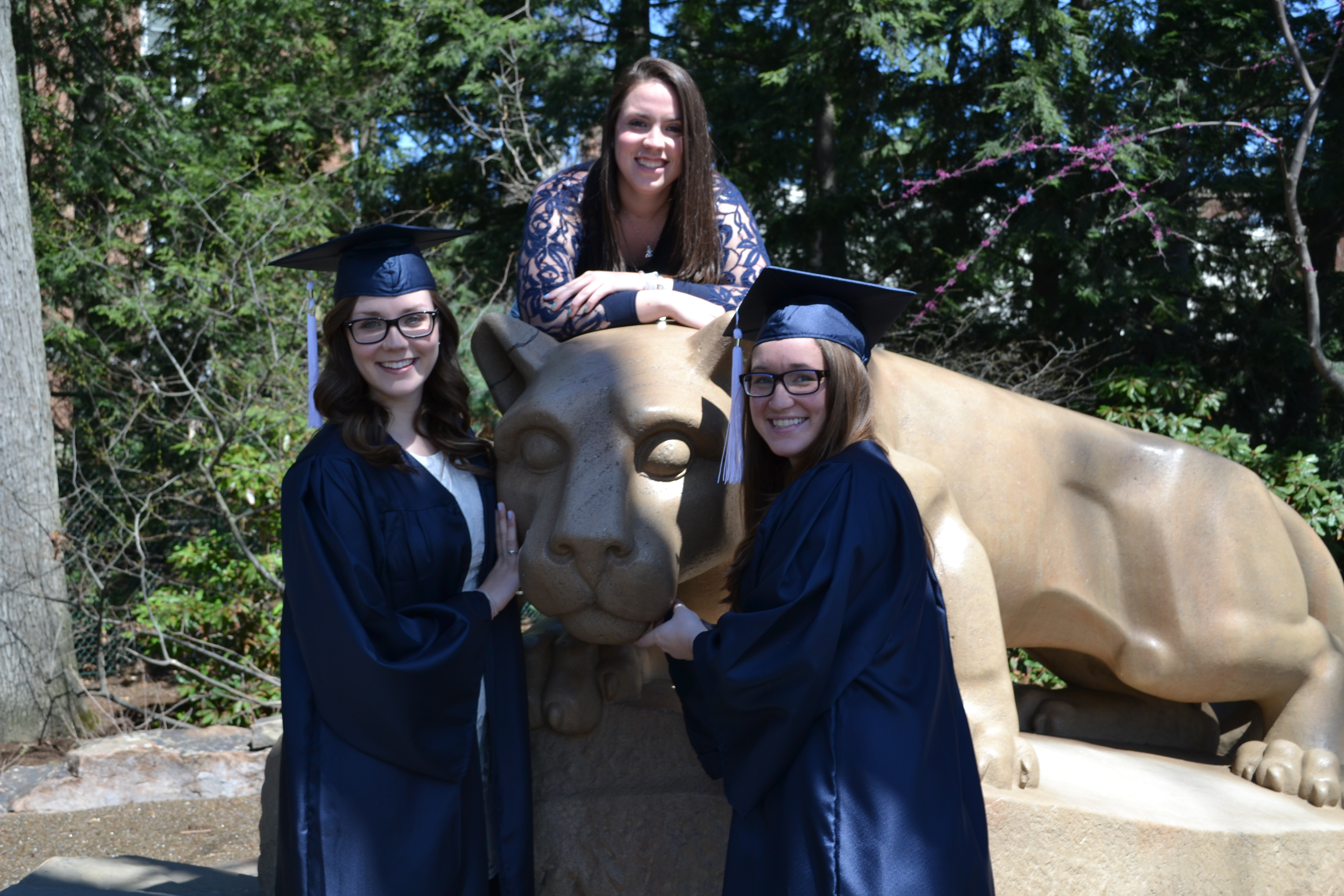 2 of the 3 are mine; Kayley on the left and Chelsea in the middle (oldest daughter, 2012 graduate), the other young lady is my niece Caitlin and Kayley's college roommate