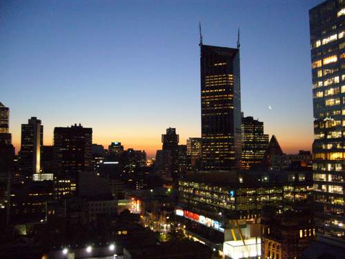 This is the view from our lounge room. Beautiful Melbourne at night!