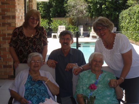 Sitting: Mum, her sister Vi
Standing: Me, my brother Trevor, my sister Margaret