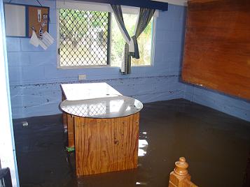 flood waters dropping, downstairs bedroom