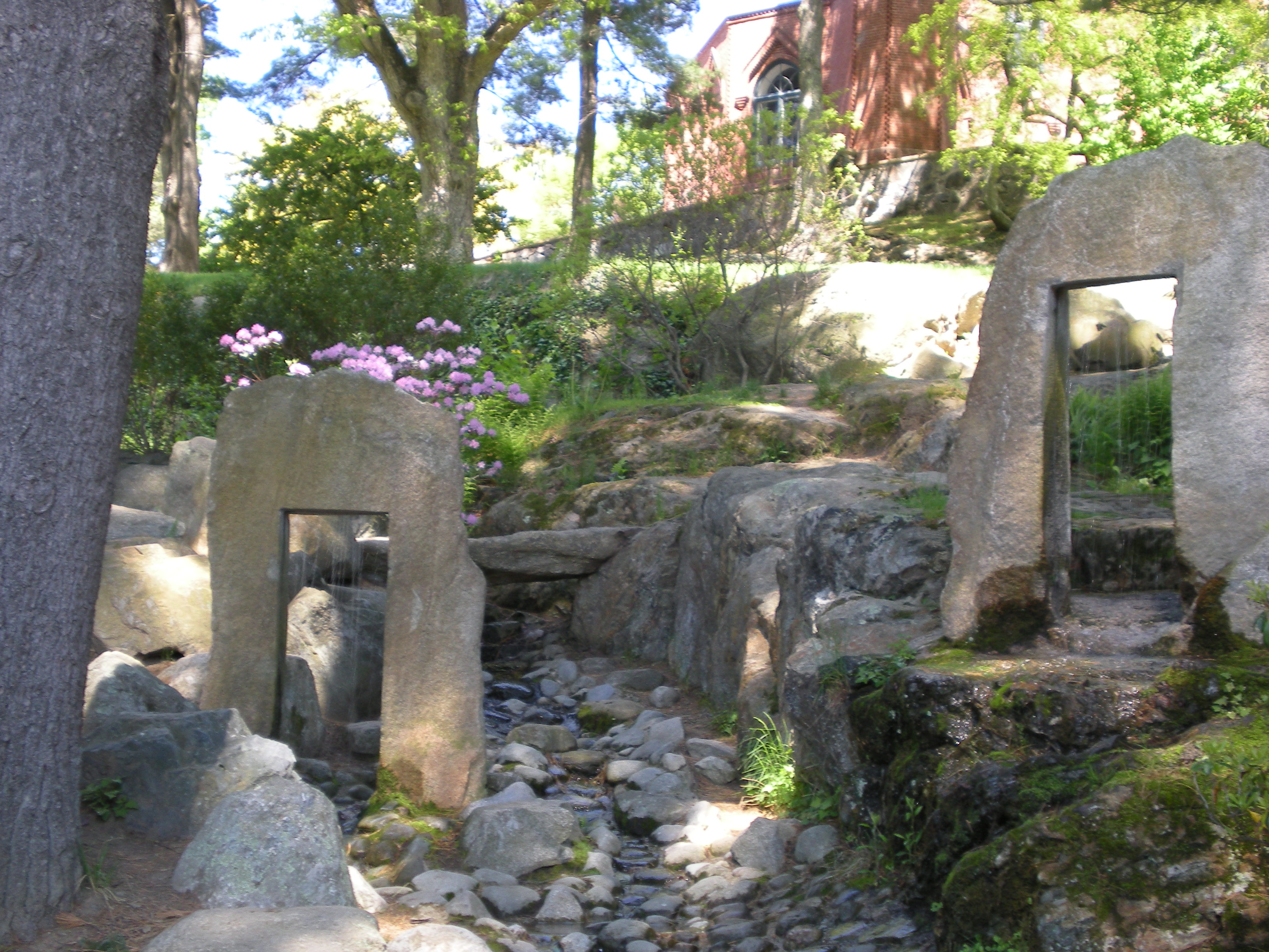 This is the beautiful Rain Garden at Decordova Sculpture Park in Lincoln, MA