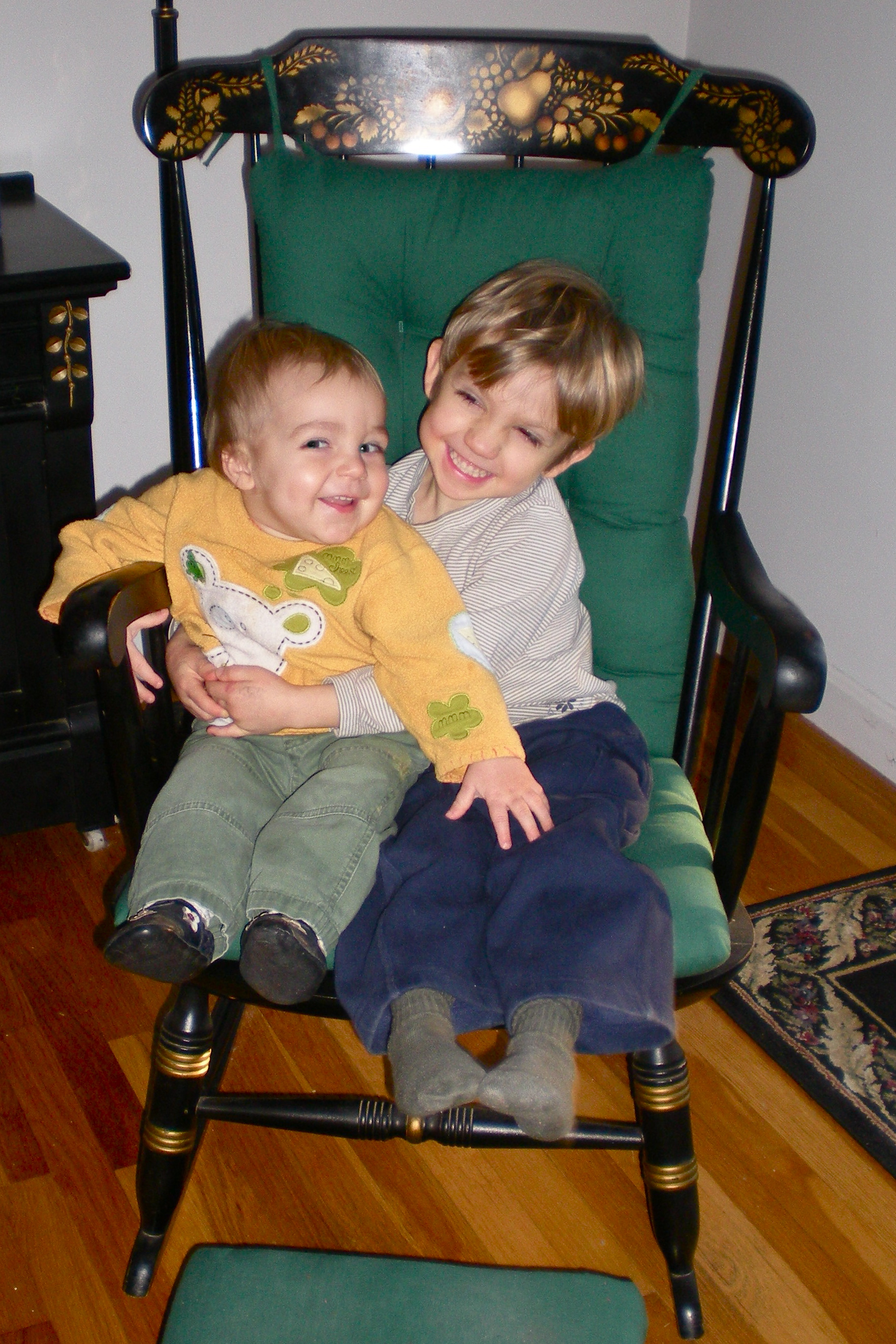 Aidan, 15 months, and Galen, 5 years