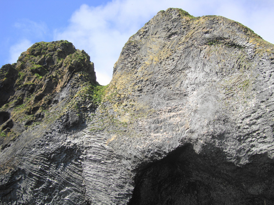 We took a small boat tour around Heimaey and saw this rock formation.