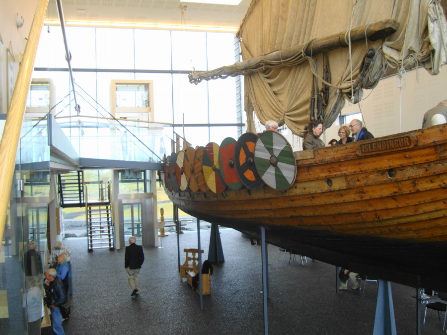 The last stop of the trip was at Viking museum. This ship is a replica of the one that Lief Erikson used to sail from Iceland to North America. This one made the trip also.