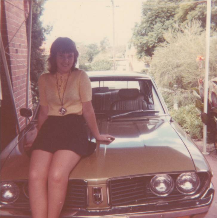 Moody teenage me aged about 15 note mini skirt and knitted top over black bra and pendant! Oh my gosh what was I thinking?