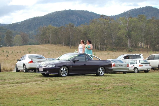 In a HOLDEN Ute