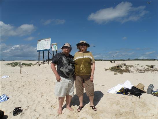 a bird sanctuary.  A small section of beach was roped off and we had to stay within it.