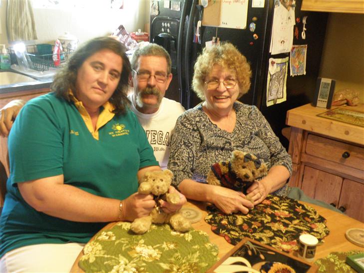 Lynne and Kathi both have teddy bears that mean a lot, being connected to people they cherish.