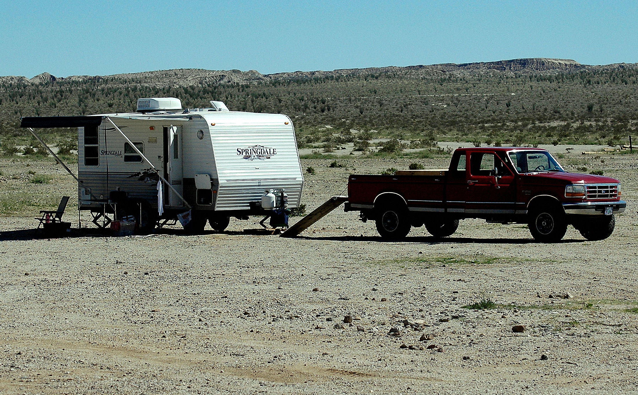 Truch n Trailer at Borrego Springs