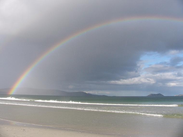 "Somewhere, over the rainbow
Skies are blue!"
My walk on Middleton Beach 27th Sept 2008.