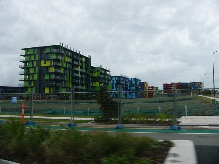 Part of the Commonwealth Games Althetes Village being built for next year's games on the Gold Coast. 