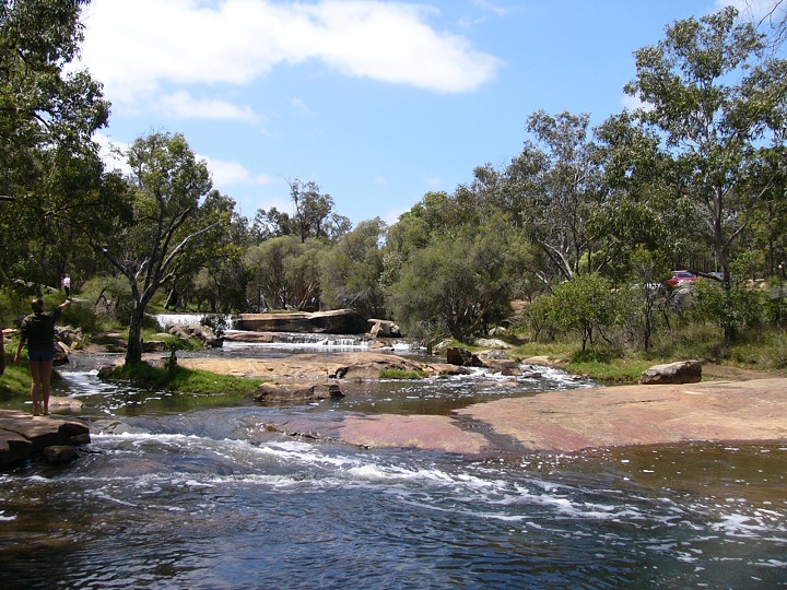 The overflow from Mundaring Weir.