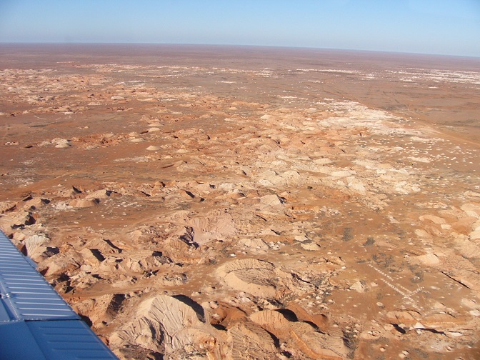 The old opal mines as we leave  Coober Pedy where we had a 2 night stop-over.