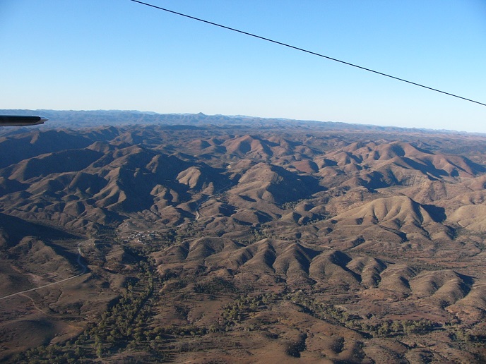 Flying over the Flinders Ranges