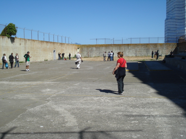 The exercise yard.