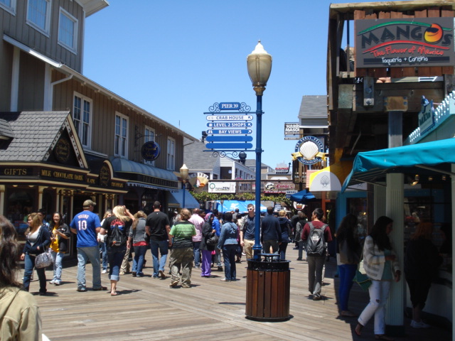 Back on the mainland, Pier 39 has lots of shopping and dining experiences for people to explore.