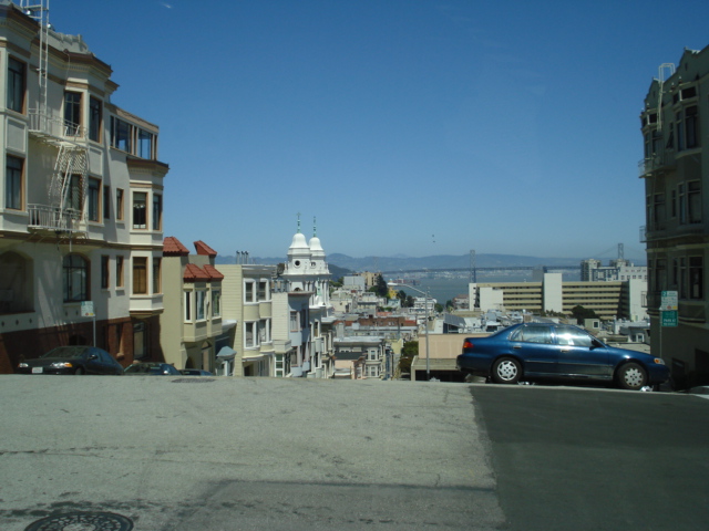 This is a typical San Francisco hilly street.