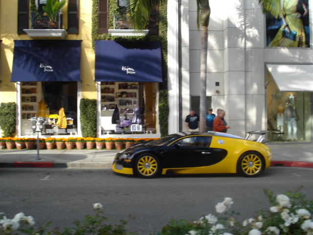 Here's one of the locals parked on Rodeo Drive. I don't think I could afford the insurance costs on that baby, let alone the purchase price. It must belong to either a Hollywood producer or some drug lord.