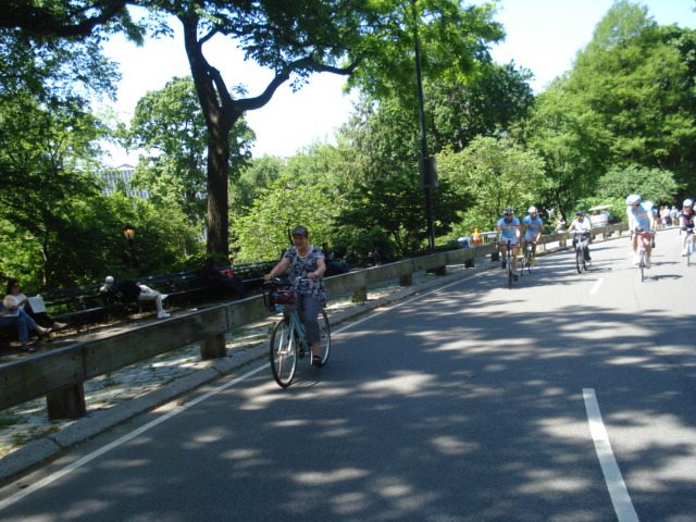 We rode bikes through Central Park. This photo is quite an achievement because I was riding a bike too at the time.