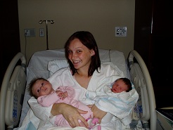 Jenny with Izabella and James
(Cousins 10 weeks apart)