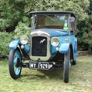 This is my 1927 Austin 7. It has an engine of less than 800cc, but will still do 80kph (50 mph) in favourable conditions (down hill with a tail wind).
It was owned for 53 years by the one family (not mine).