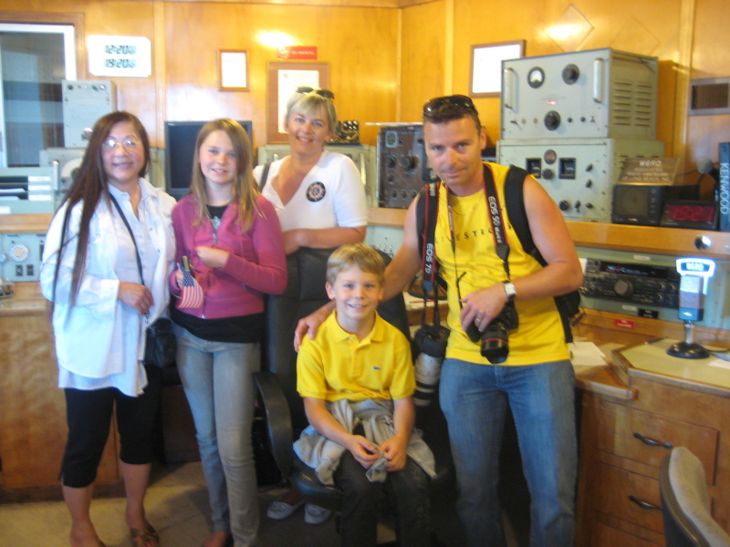 Me, Carla, Fiona, Scott, and Eric in the radio room in the Queen Mary.