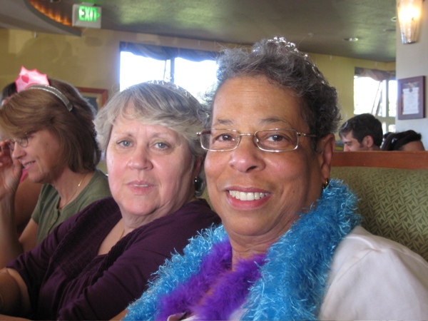 See the tiaras and boas?  We were the elegant but noisy group there.  