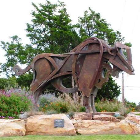 Sculpture west of Arcadia OK