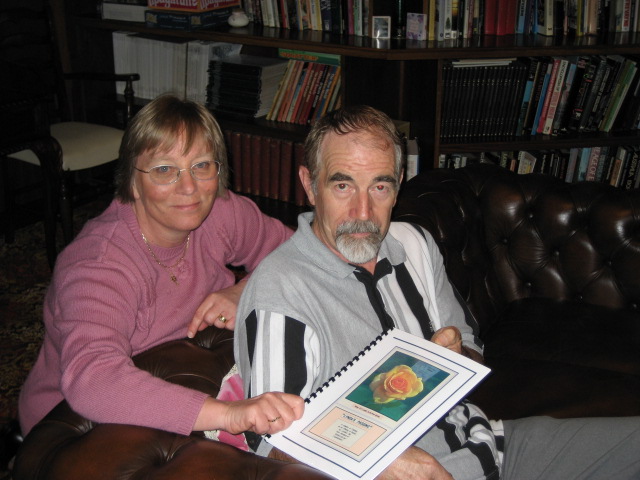 Rolanda and Peter with the Manuscript