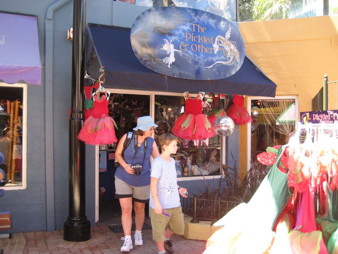 Coming out of the Fairy Shop in Fremantle 21 November 2008